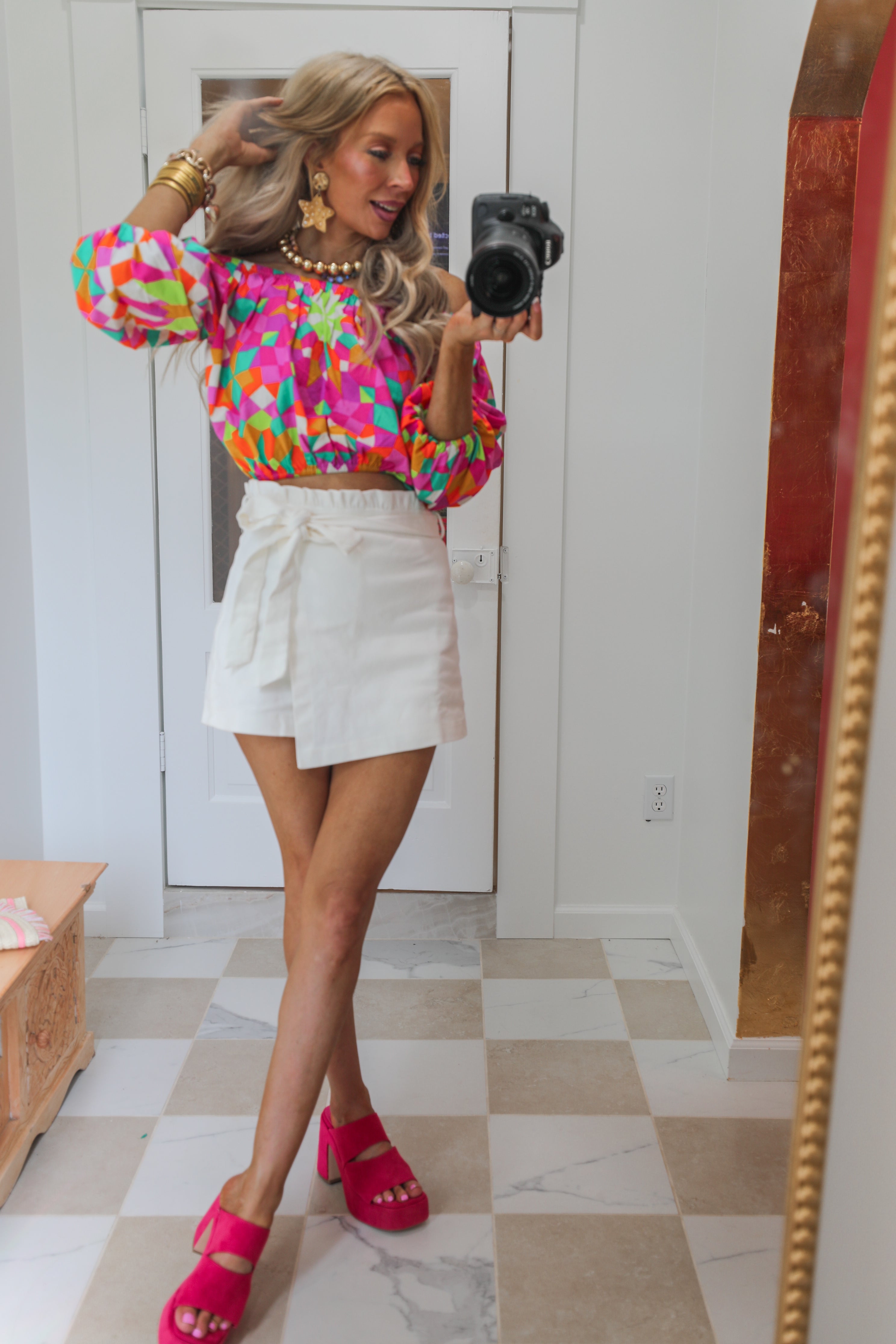 Technicolor Crop Top