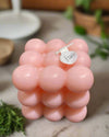 Pink Bubble Cube Candle