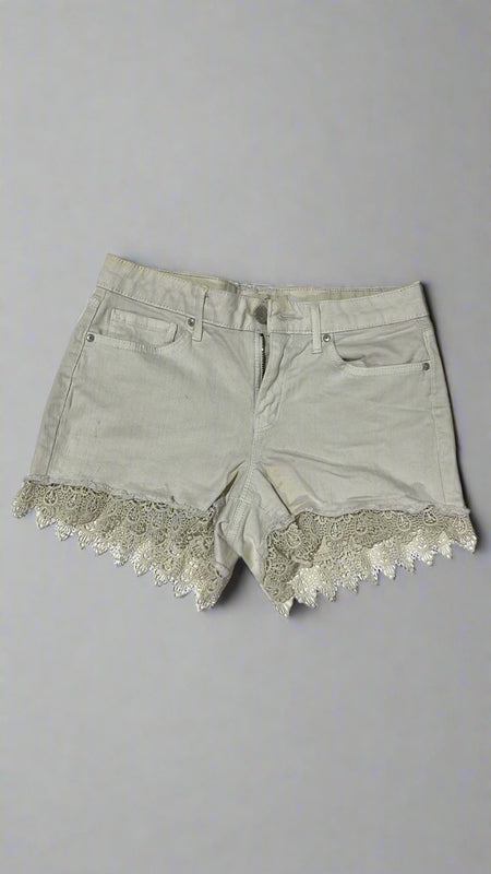 "KC" Stella White & Silver Fringe Mini Skirt: Small