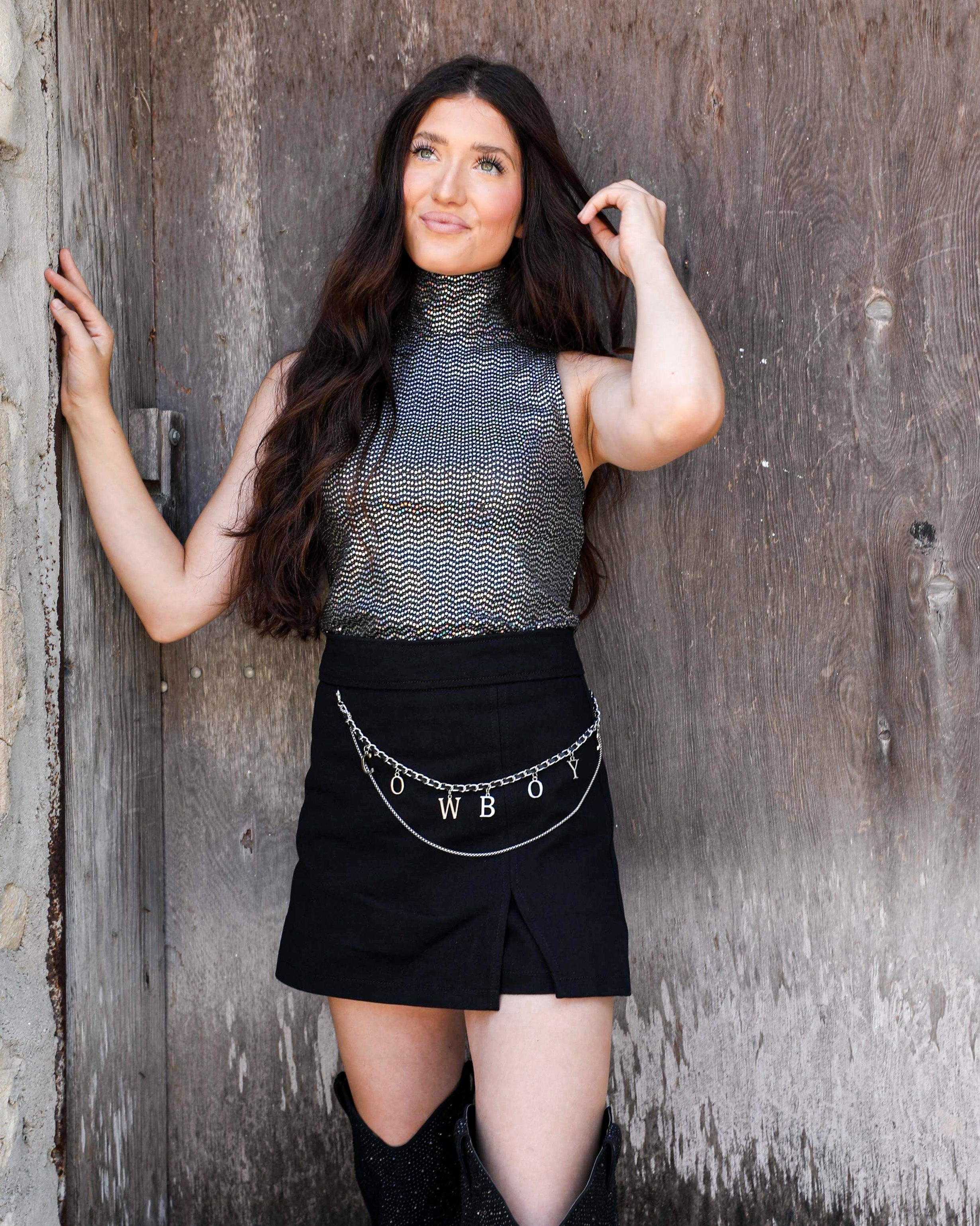 Brookline Black Sequin Bodysuit - The Lace Cactus