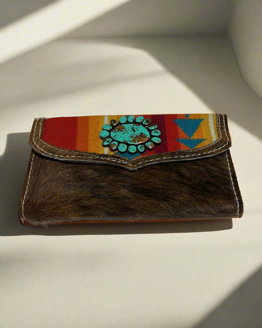 Cowhide custom clutch