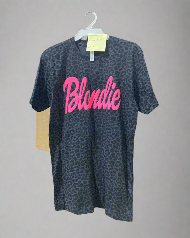 Black Leopard & Hot Pink "BLONDIE" Graphic Tee