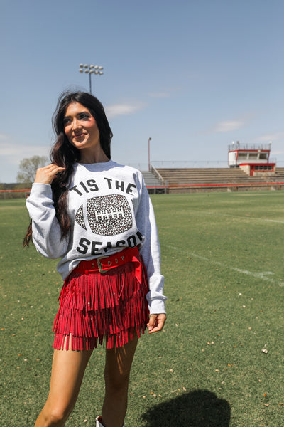 Heather Grey “ Tis The Season” Graphic Sweater - The Lace Cactus