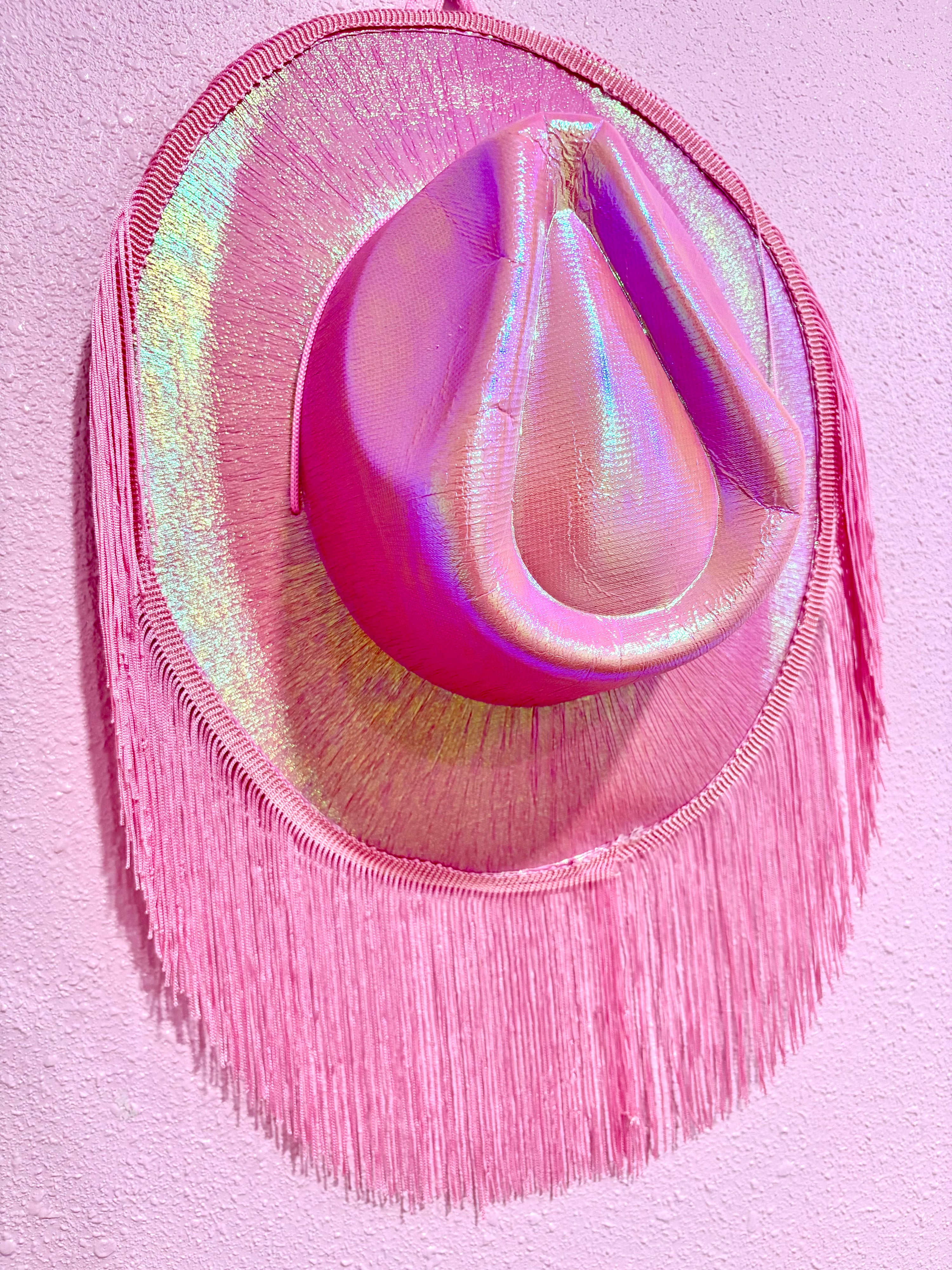 Pink Fringe Cowboy Hat