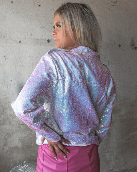 Willa White Sequin Jacket - The Lace Cactus