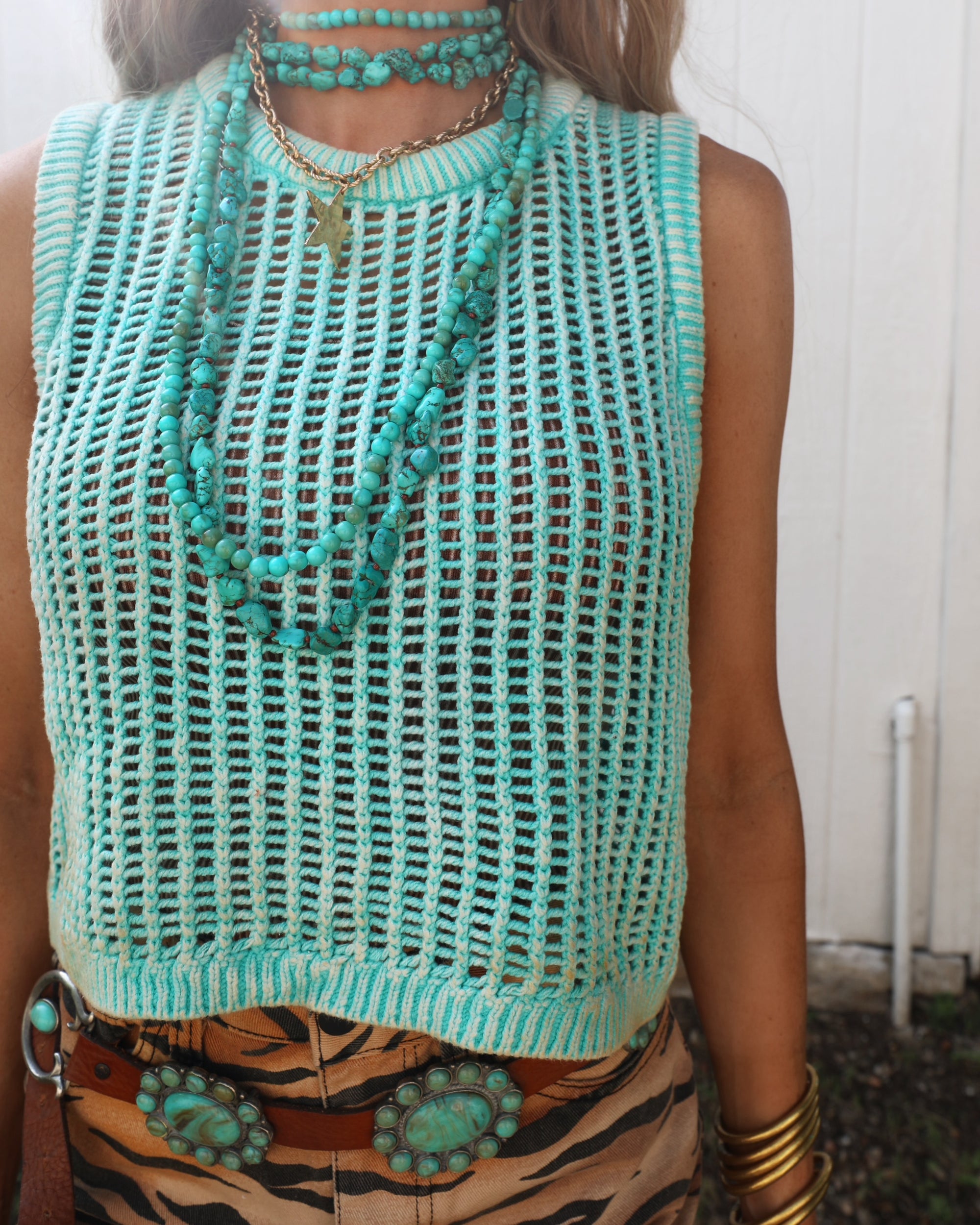 Mint Crochet Tank