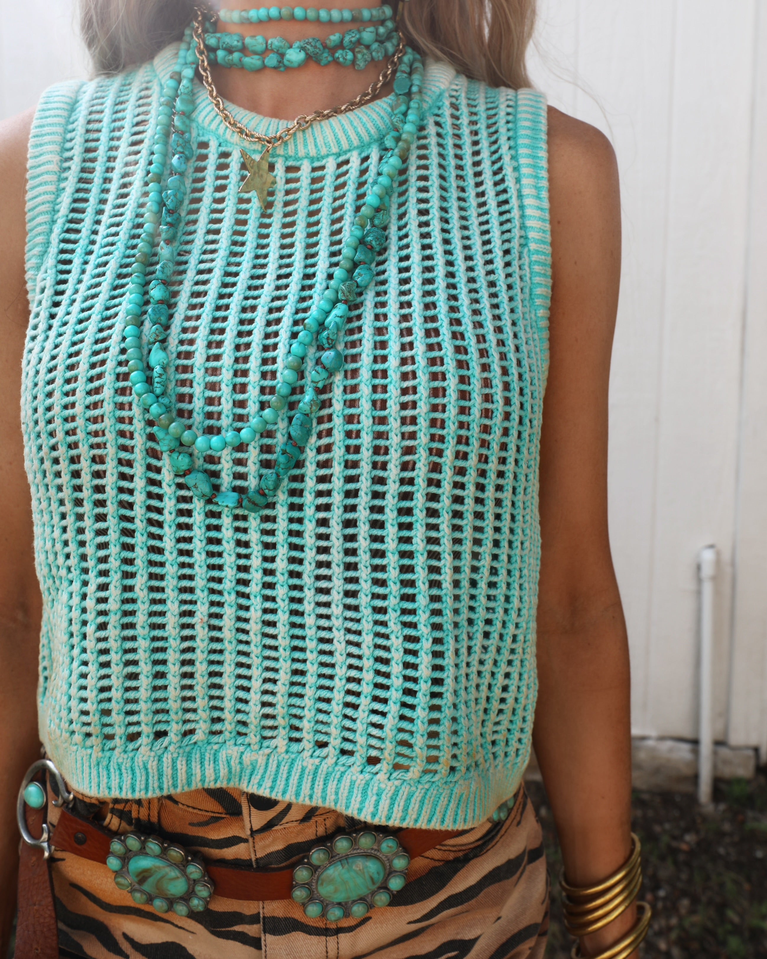 Mint Crochet Tank