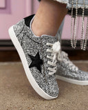 Skylar Silver Star Sparkle Sneaker