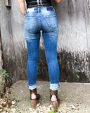 Tasha Mid-Rise Skinny Jeans - The Lace Cactus