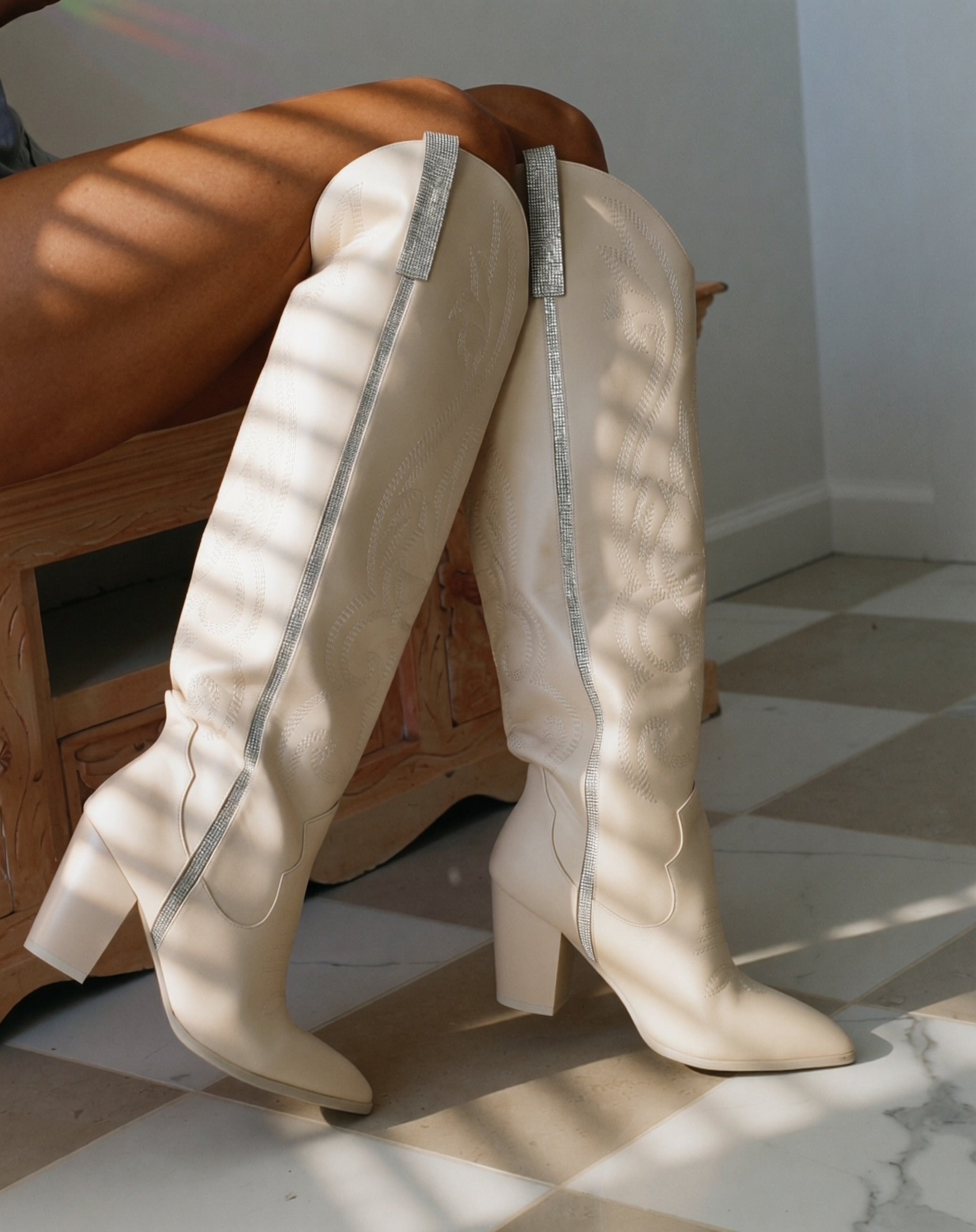 Beige Tall Boot