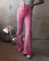 Hey Girl Hey Pink Denim Bell Bottoms - The Lace Cactus