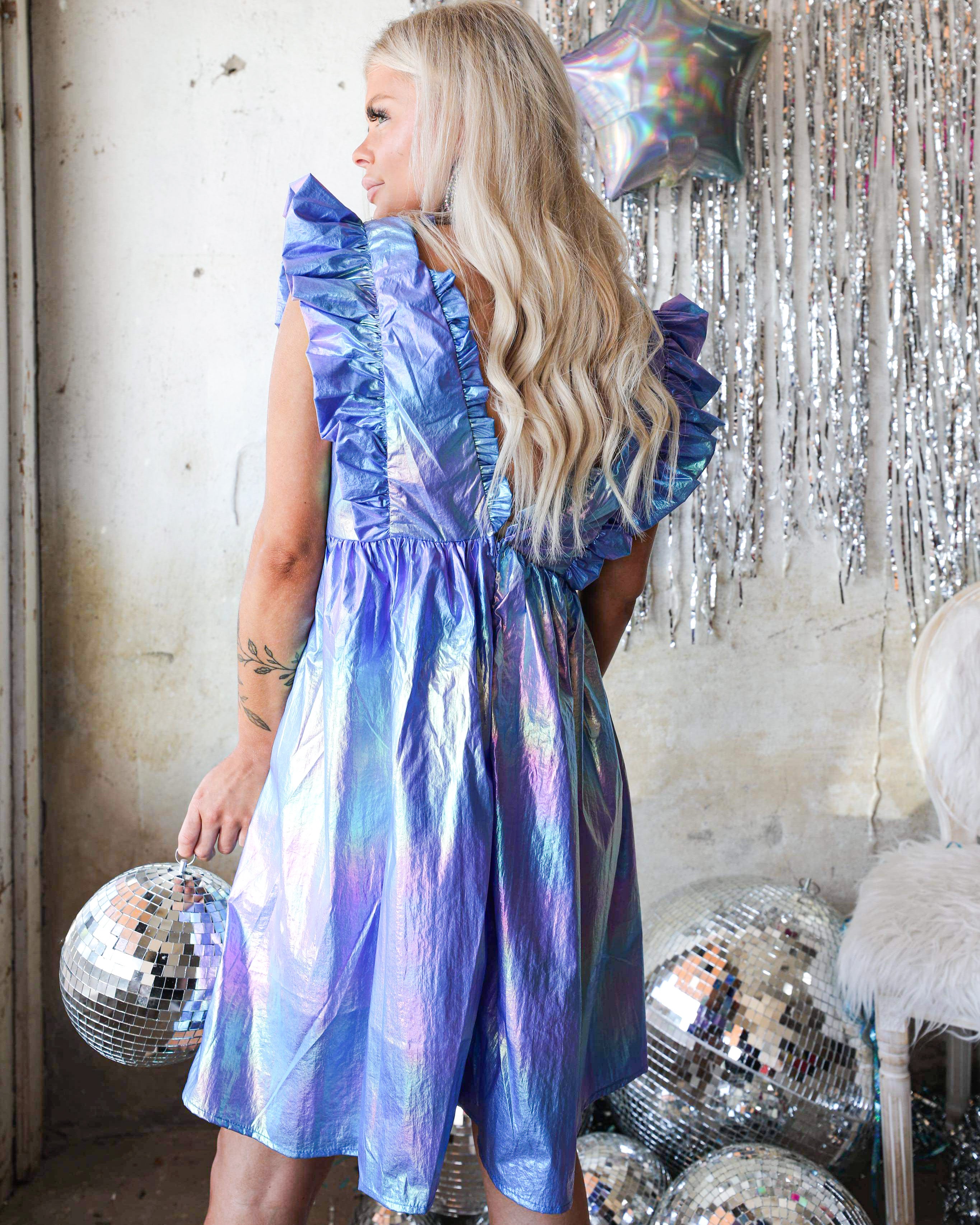 Viví Violet Foil Dress - The Lace Cactus
