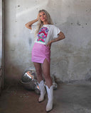 Paola Pink Vegan Leather Mini Skirt - The Lace Cactus