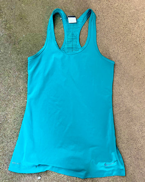 Nike Turquoise Racerback Dri-Fit Size: Small - The Lace Cactus
