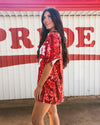 Red Sequin “GAME DAY” Tee - The Lace Cactus