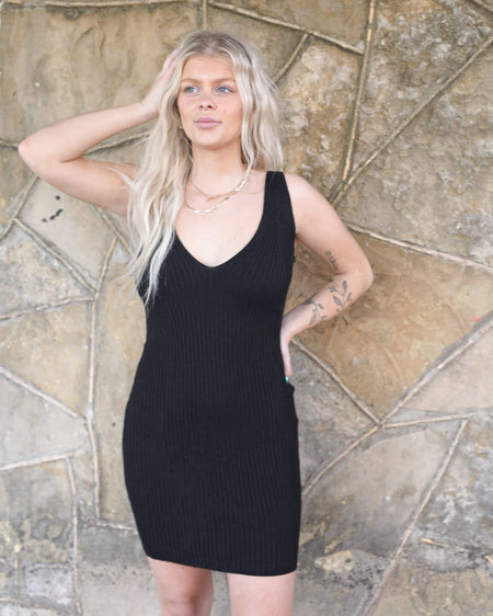 The Zipped Black Cocktail Dress