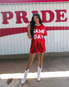 Red Sequin “GAME DAY” Tee - The Lace Cactus