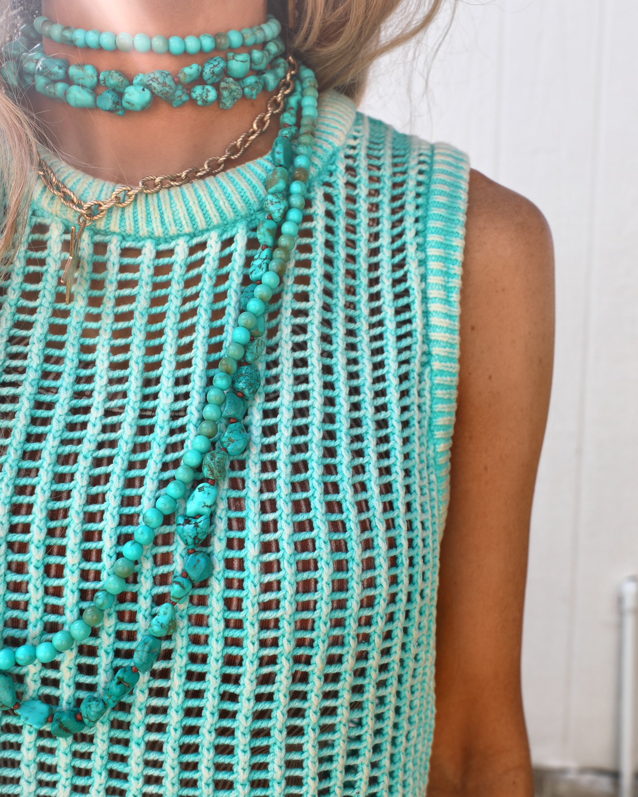 Mint Crochet Tank