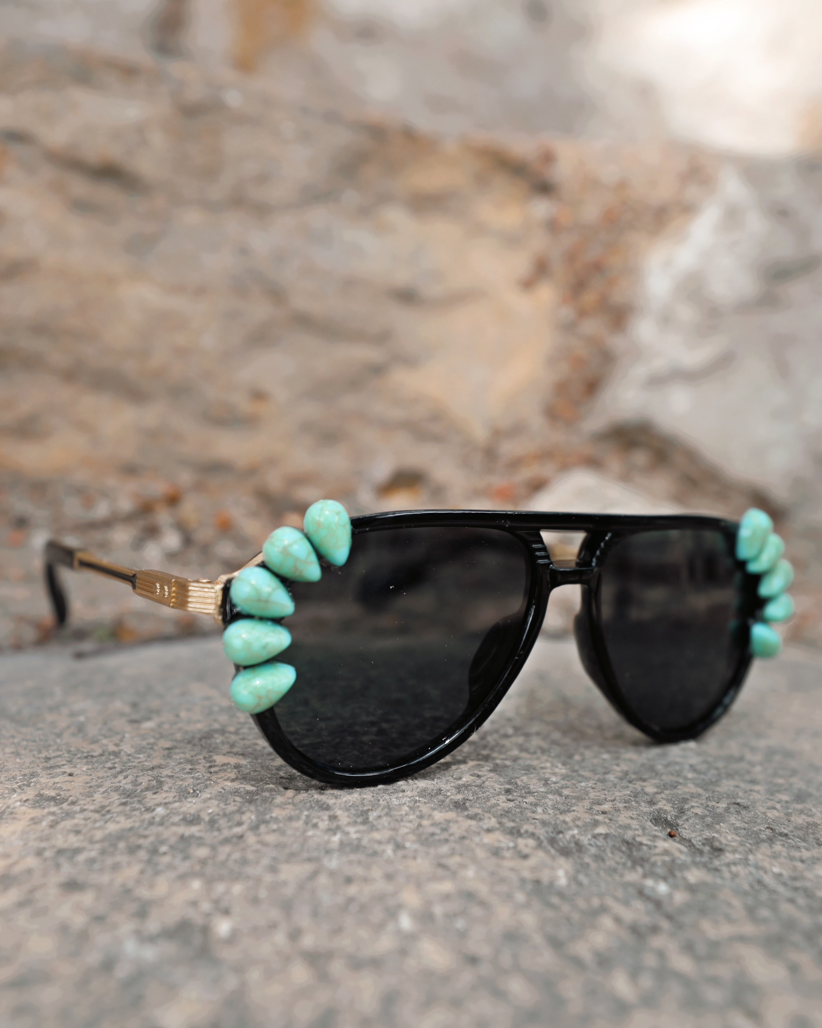 Turquoise Aviator Sunglasses