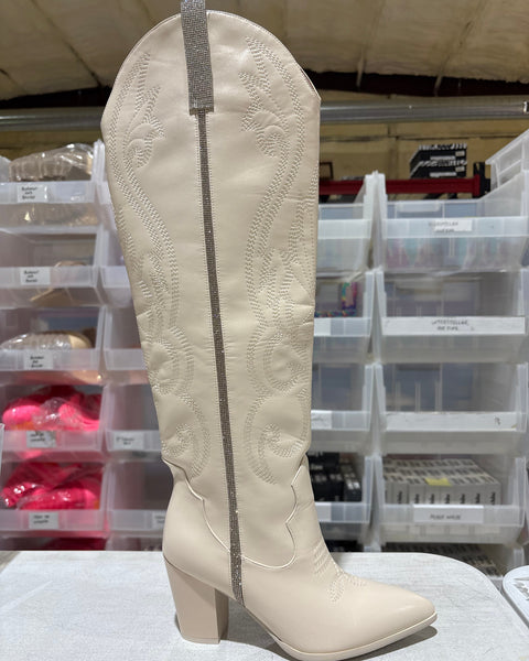 Beige Tall Boot