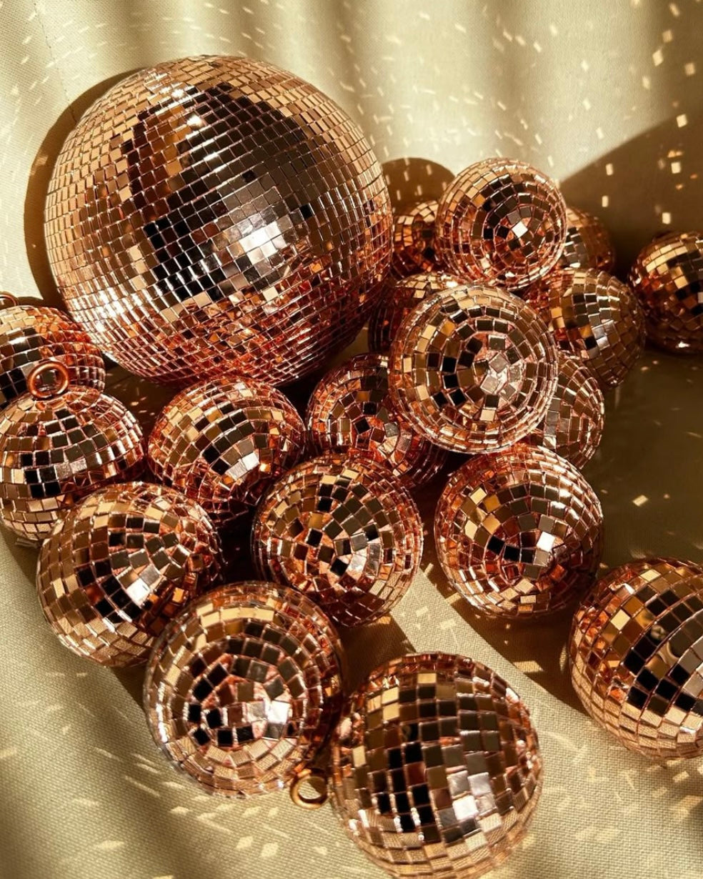 Small Rosegold Disco Ball