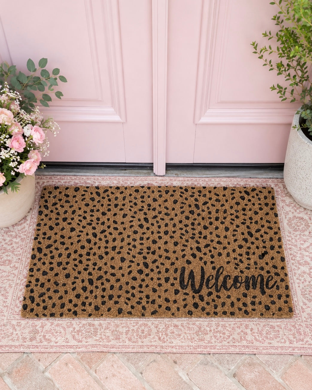 Cheetah “Welcome” Door Mat