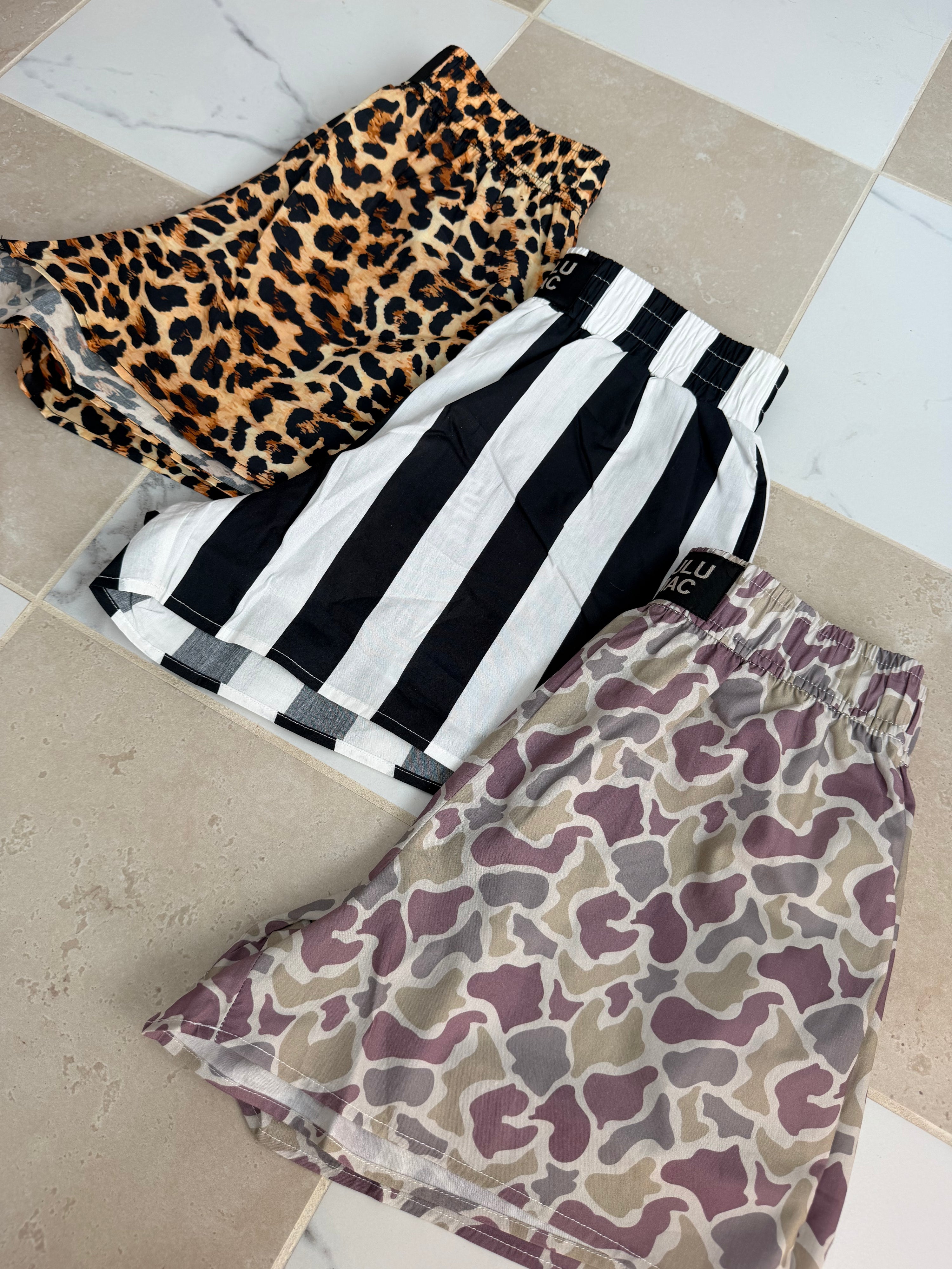 LULU MAC Leopard Shorts