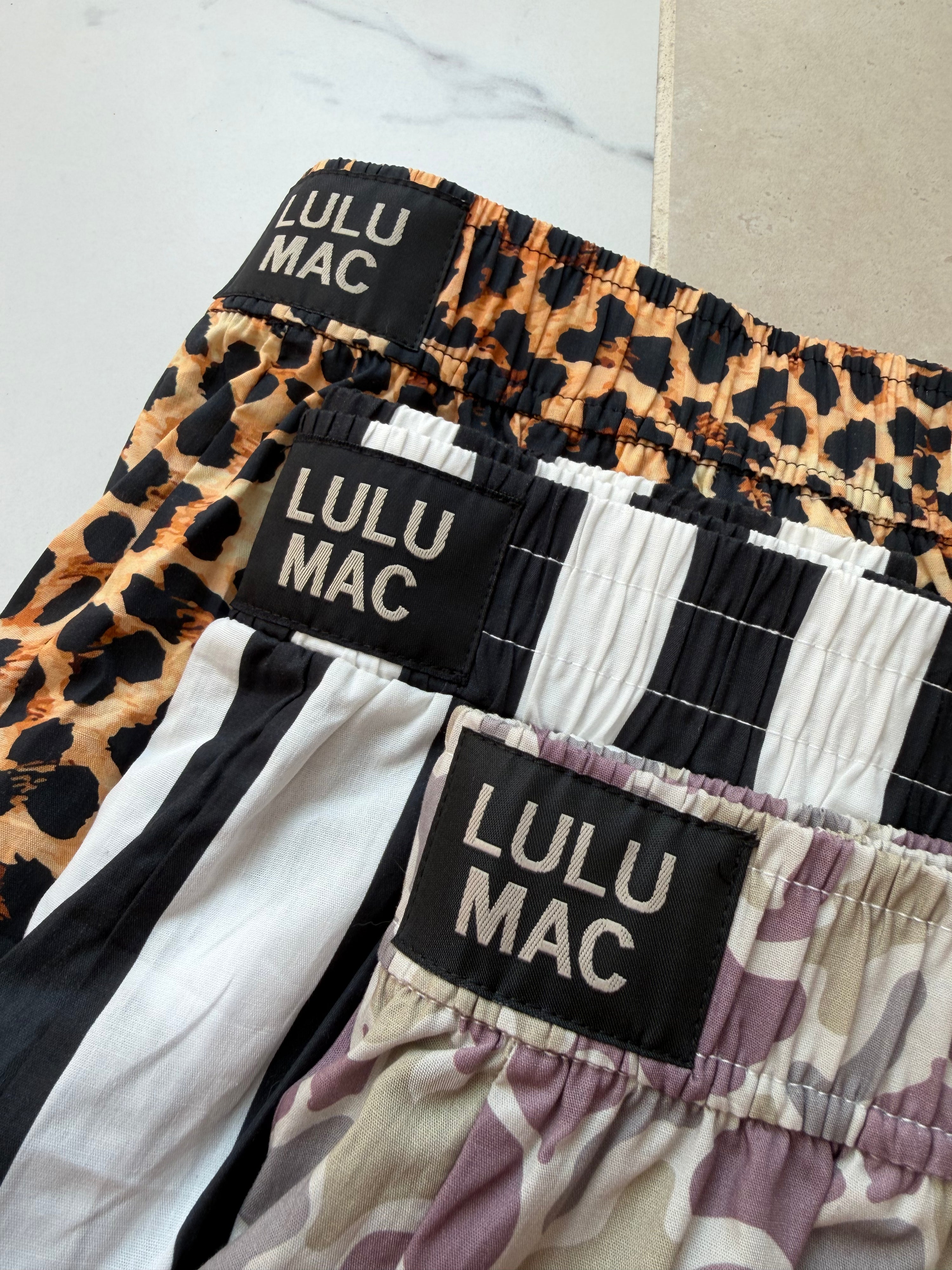 LULU MAC Leopard Shorts