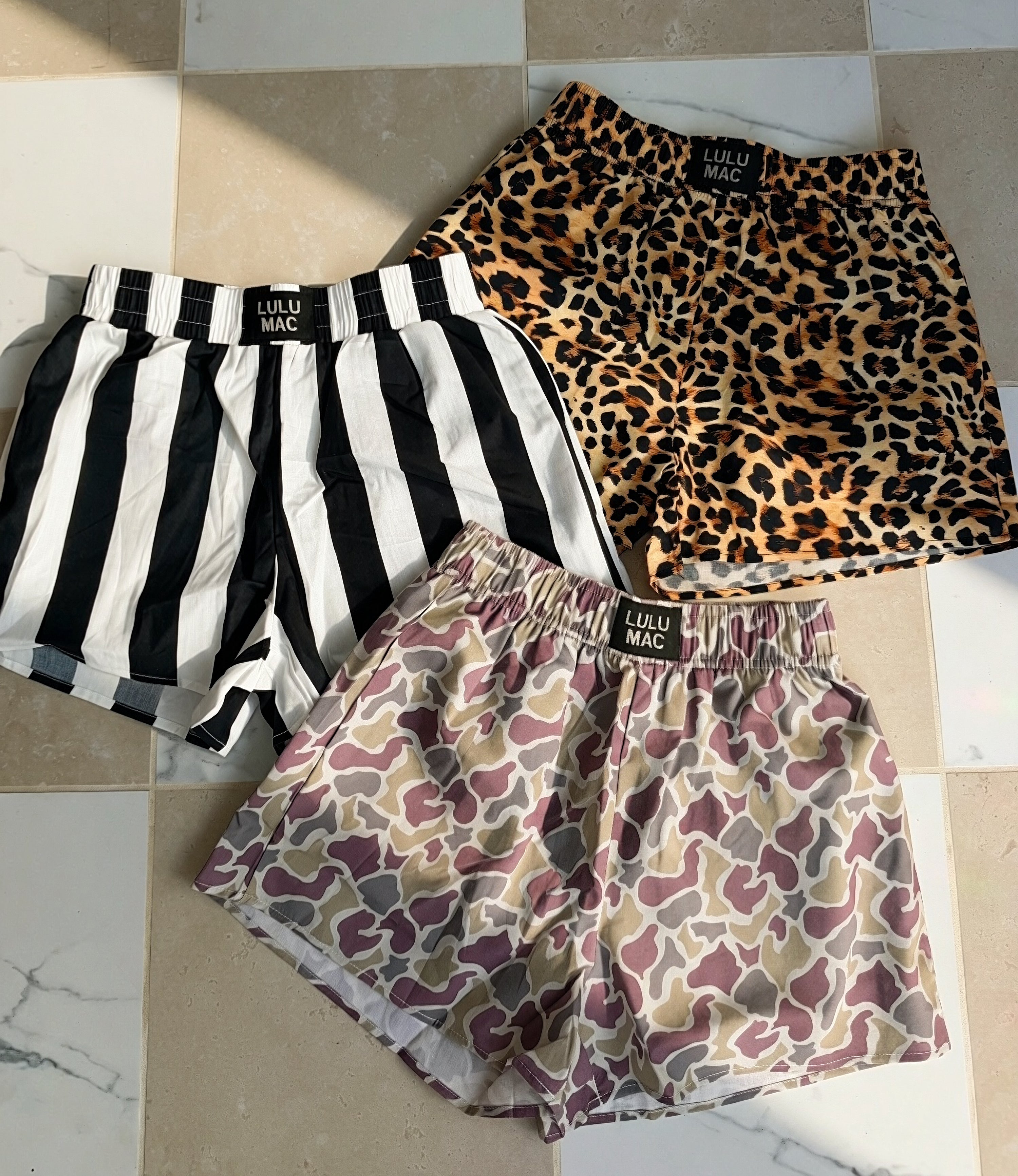 LULU MAC Leopard Shorts