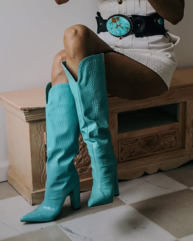 Lily Blue Croc Boots