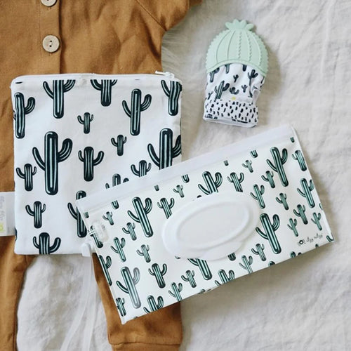 Cactus Take & Travel Pouch™ Reusable Wipes Case - The Lace Cactus