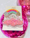 Spring Showers Rainbow Hair Clip Set