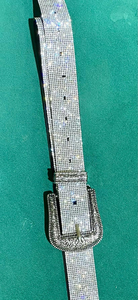 Shine On Me Black & Bling Belt (PLUS)