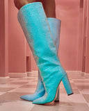 Lily Blue Croc Boots