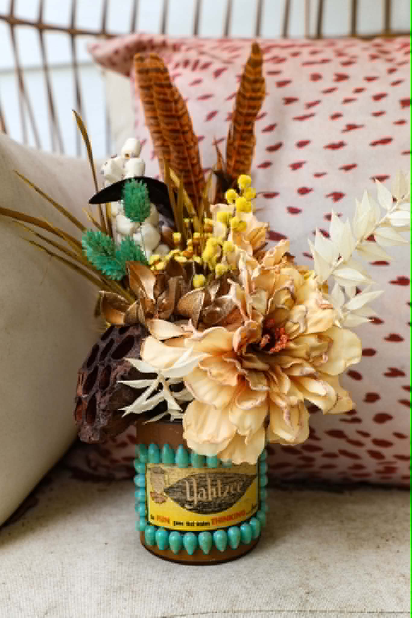 Custom Yahtzee Flower Vase