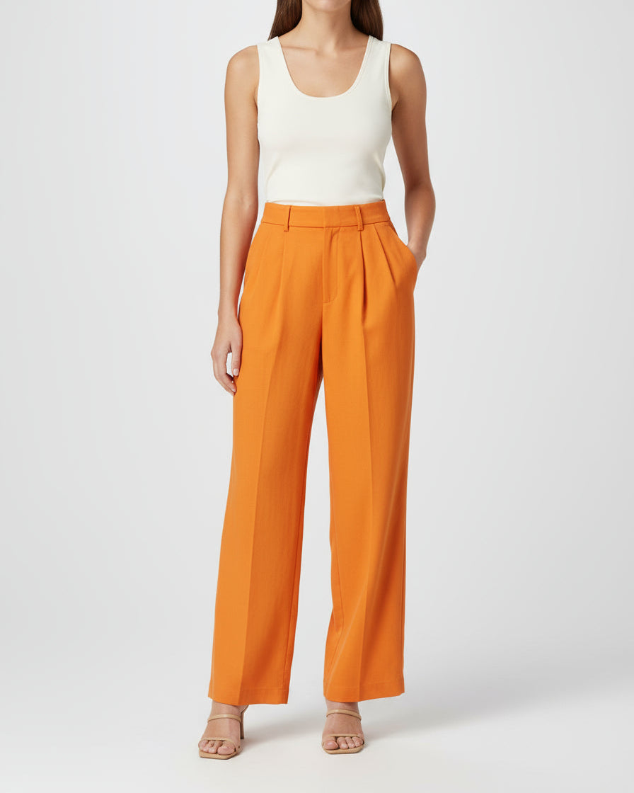 "KC" A New Day Orange Pleated Pants: Size 2