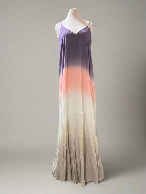 "KC" Purple/Pink Ombre Maxi Dress: Small