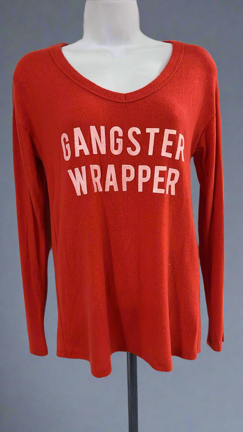 "KC" Red "GANGSTER WRAPPER" Sweater: XSmall