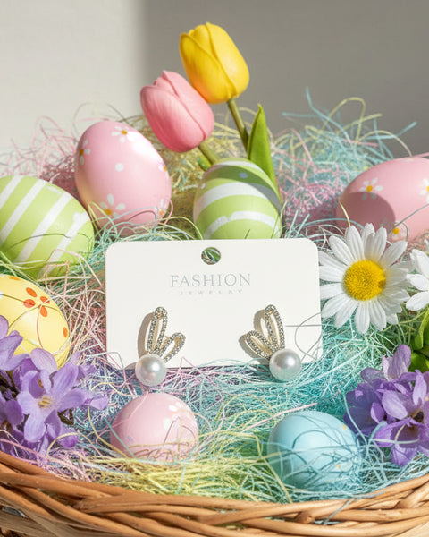 Pearl Bunny Earrings