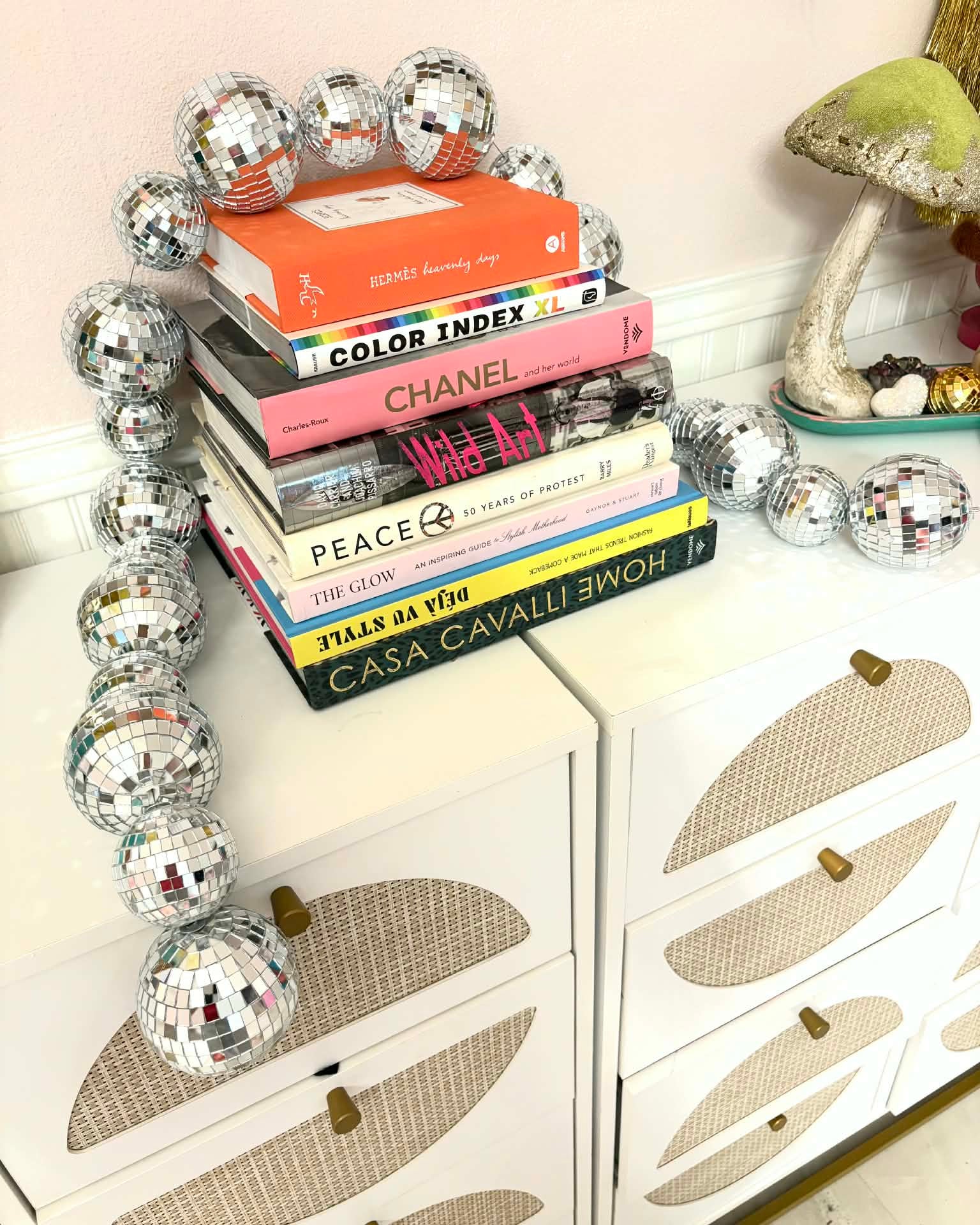 Silver disco garland