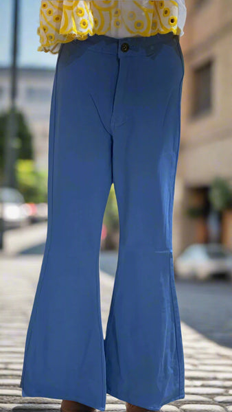 Naomi Baby Blue Super Stretch Bell Bottoms