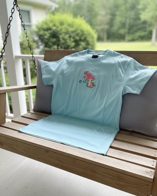 "KC" 'NIKE' Mint Green Mushroom Tee: Medium