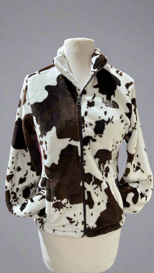 "KC" North Face Cow Print Summit Series Sherpa: Small