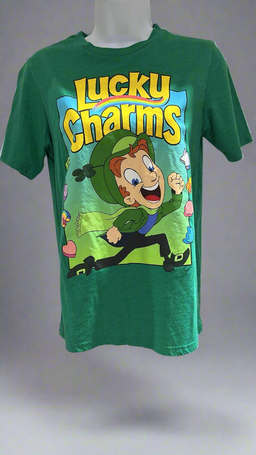 "KC" Green "LUCKY CHARMS" Graphic Tee: YXL