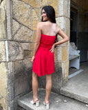 “KC” Gianni Bini Red Crochet Dress Size Small - The Lace Cactus