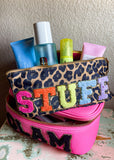 “STUFF” Glitter Patch Makeup Bags - The Lace Cactus