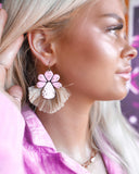 The Aquila Pink Stone Earrings - The Lace Cactus