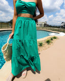 Genevieve Green Top & Skirt Set - The Lace Cactus