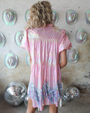 Frankie Foil Woven Tiered Button Down Sequin Dress - The Lace Cactus