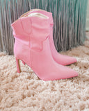 Kate Dusy Pink Booties - The Lace Cactus